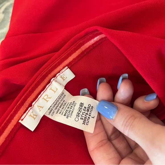 Red and Pink Strapless Mini Dress | Cocktail Dress | Strapless Fun Dress - Picture 9 of 10